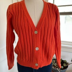 DEMYLEE organic cotton open weave cardigan SS23 EUC!